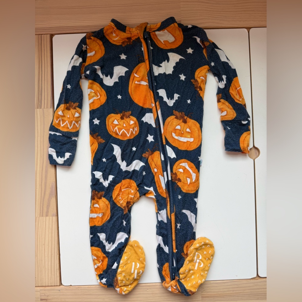 Halloween Pumpkin Onesie Pajamas
